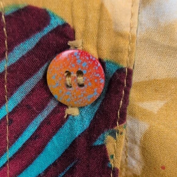 Jams World Women's Tropical Floral Shirt Sleeve Button Front Blouse Top Size XXL - Picture 5 of 9